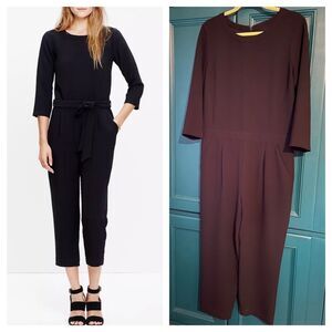 Madewell Sloan Jumpsuit black pants suit romper size 6